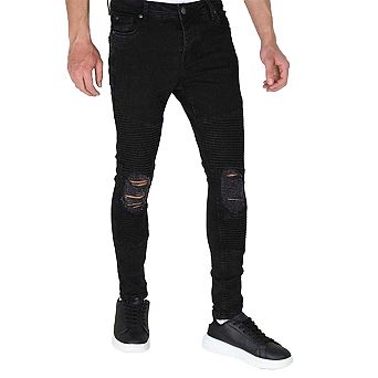 Brave Soul Mens Washed Ripped Skinny Jeans