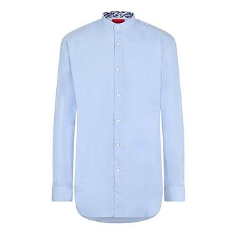 Hugo Boss Mens Kaleb Mock Neck Long-Sleeved Shirt