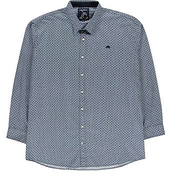 Raging Bull Mens Geometric Oxford Regular Long-Sleeved Shirt