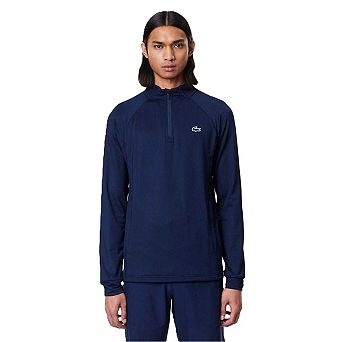 Lacoste Mens Logo Mock Neck Athletic Top