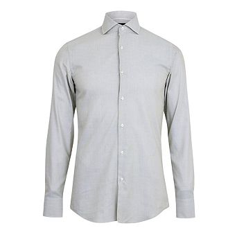 Boss Mens Spread Collar Long-Sleeved Shirt