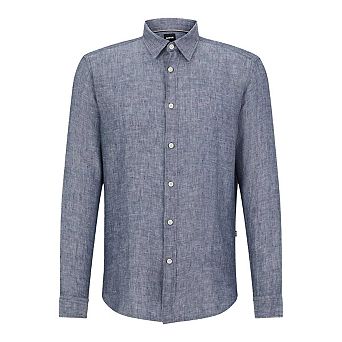 Boss Mens Liam Collared Long-Sleeved Shirt