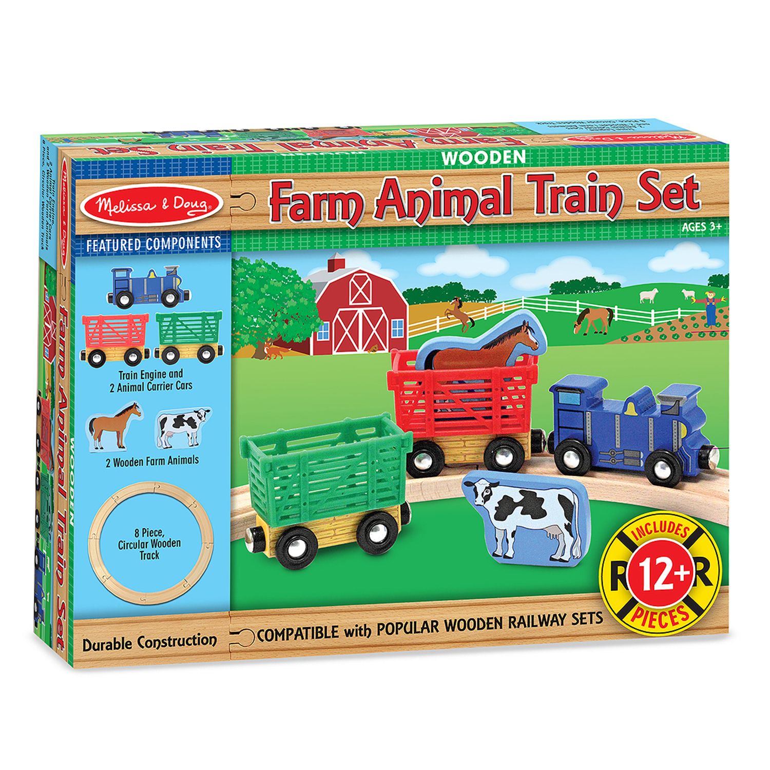 melissa and doug wooden farm train