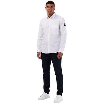 Belstaff Mens Scale Garment Dyed Long-Sleeved Shirt