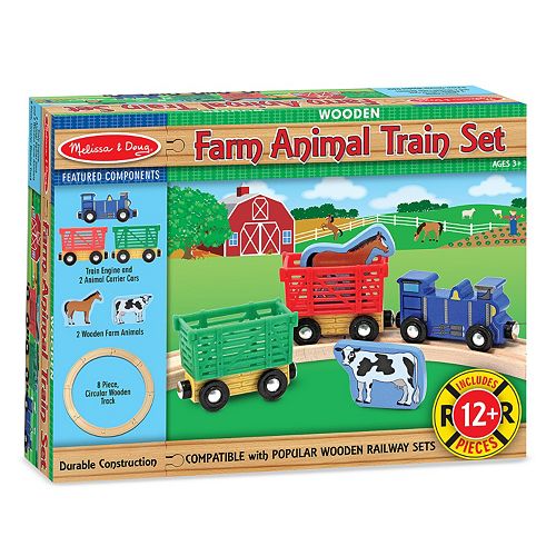 melissa & doug train and jump horse show playset