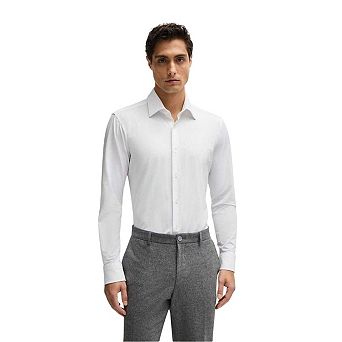 Boss Mens Joe Oxford Point Collar Long-Sleeved Shirt