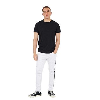 Brave Soul Mens Contrast ed Taped Jeans