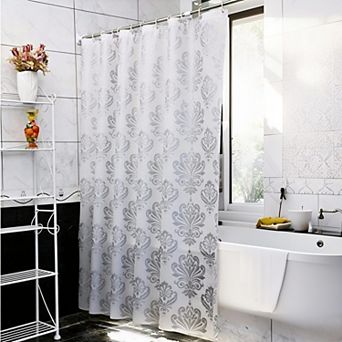 Waterproof PEVA Shower Curtain Liner Starfish Pattern Rustproof Grommets Stain Resistant Easy Clean