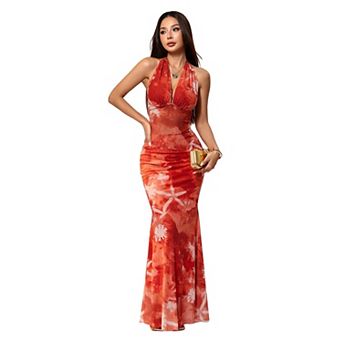 Womens 2 pc Boho Summer Halter Top Maxi Skirt Vacation Outfit Set