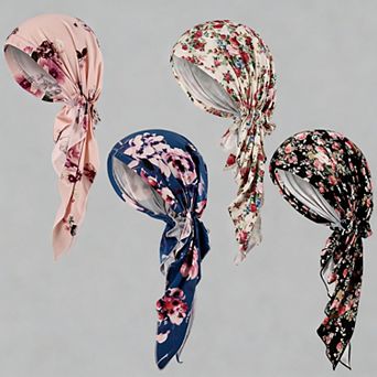 Headwear Pre-Tied Turban Stretch Hat Hair Loss Caps