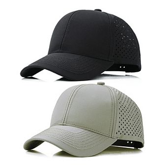 2 Pack Quick Dry Mesh Snapback Hats Running Golf Hiking Caps