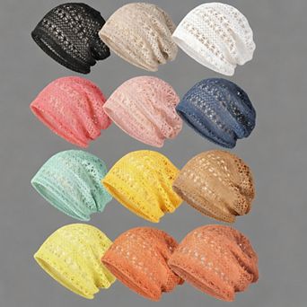 Womens Baggy Casual Slouchy Beanie Cap Soft Lightweight Breathable Sleep Hat All Season