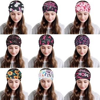 Womens Baggy Casual Open Top Beanie Cap Ponytail Hat Scarf Dual Use Soft Lightweight Breathable