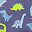 Blue Printed Dinos