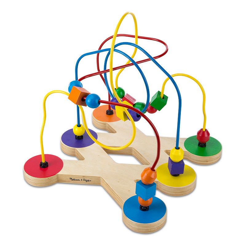 Melissa & Doug Classic Bead Maze - Wooden Educational Toy, Multicolor