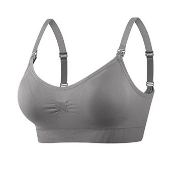 Wire‑Free Front Button Maternity Nursing Bra Large Size Postpartum Breastfeeding Bra