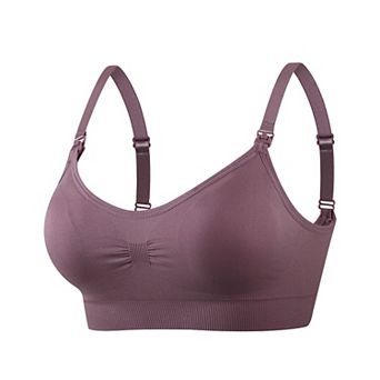 Wire‑Free Front Button Maternity Nursing Bra Large Size Postpartum Breastfeeding Bra
