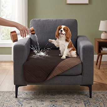 100% Waterproof Dog Bed Cover Pet Blanket, 30"x30" ,7-Layer Reversible Couch Covers for Dogs Sofa