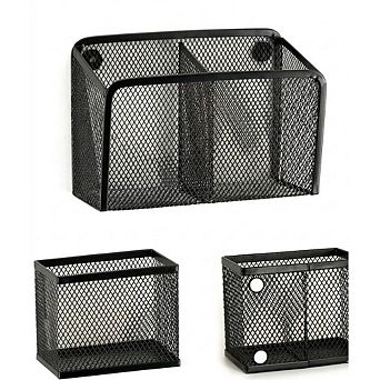 Magnetic Locker Organizer Set, Mesh Storage Baskets for School Supplies