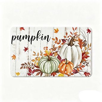Autumn Pumpkin Halloween Carpet Indoor Entryway Rug - Soft Flannel Suitable for Bedroom, Living Room