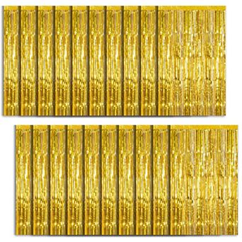 20-Pack Foil Tinsel Fringe Backdrop Party Decorations Photo Booth Props