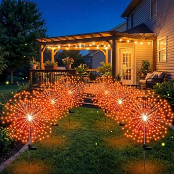 Solar Firework Stake Lights 180 LED 8 Modes Waterproof Outdoor Decor