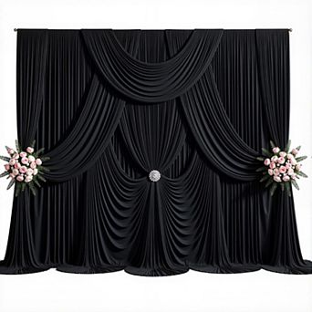Silky Wrinkle Free Backdrop Drapes For Wedding Party Photography Events Easy Clean