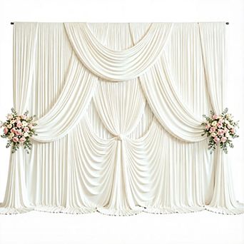 Silky Wrinkle Free Backdrop Drapes For Wedding Party Photography Events Easy Clean