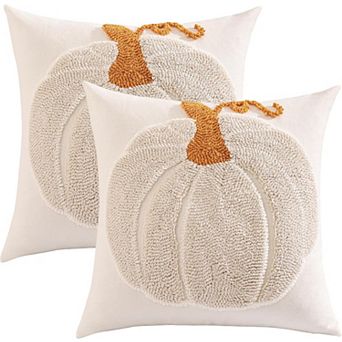 Fall Throw Pillow Covers Set of 2 Exquisite Embroidery Thanksgiving Decor Easy Care