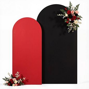 Set of 2 Spandex Arch Covers Stretchy Party Backdrop for Wedding Birthday Events
