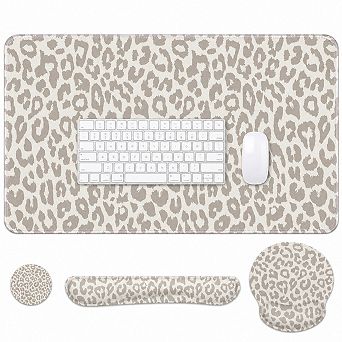 4-in-1 Desk Accessory Set Ergonomic Wrist Rest Mouse Pad For Home Office Study Game