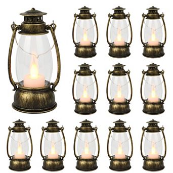 12 pc Mini LED Lanterns Fall Thanksgiving Western Camping Wedding Party Decor
