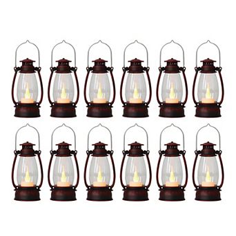 12 pc Mini LED Lanterns Fall Thanksgiving Western Camping Wedding Party Decor