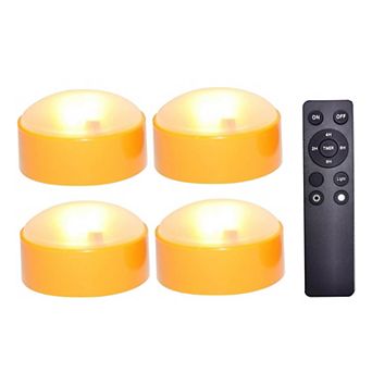 LED Pumpkin Lights Remote Timer Flickering Holiday Decor 12-Pack
