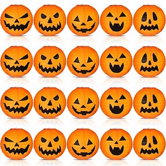 Pumpkin Paper Lanterns 5 Classic Designs Party Hanging Decor
