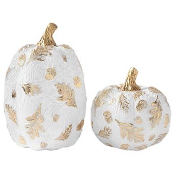Fall Pumpkin Decorations Feather Pinecone Farmhouse Table Home Accent