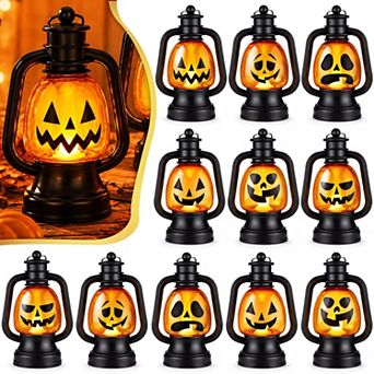 LED Pumpkin Lantern Flickering Candle Light Halloween Party Decoration