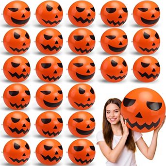 24 Pumpkin Beach Balls Jack O Lantern Inflatable Party Decorations Carnival Prizes