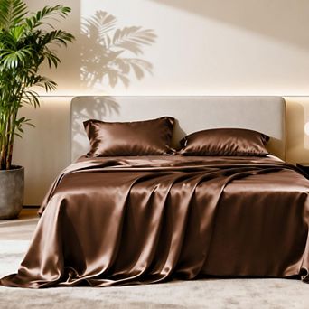 3 pc Twin Satin Sheets Set Silky Deep Pocket Bedding