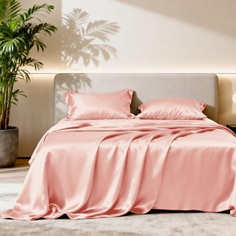 3 pc Twin Satin Sheets Set Silky Deep Pocket Bedding