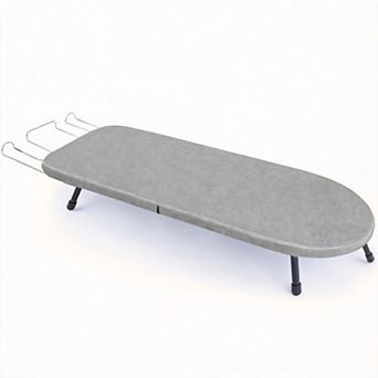 Tabletop ironing board with a foldable, portable mini design suitable for dorms and apartments.