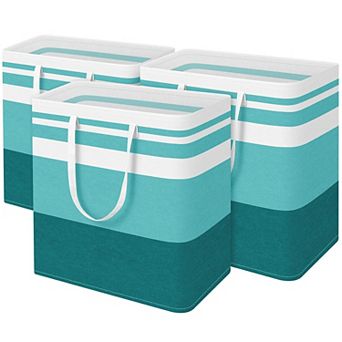 Laundry Basket Collapsible Hamper Freestanding With Handles