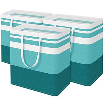 Laundry Basket Collapsible Hamper Freestanding With Handles