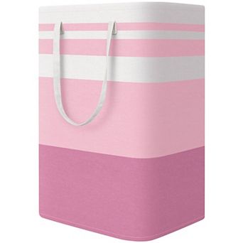 Laundry Basket Hamper Foldable Freestanding Carry Handles Bedroom Dorm