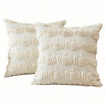 2Pack 18" x 18" Fallow Throw Pillow Covers Harvest Holiday Farmhouse Decor