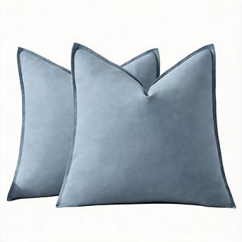 2 Pack 24" x 24" Linen Euro Sham Covers Boho Farmhouse Throw pillowcase