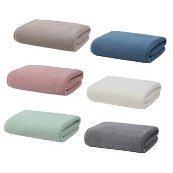 6 Pack Waffle Honeycomb Microfiber Bath Towels for Bathroom Gym Pool Travel