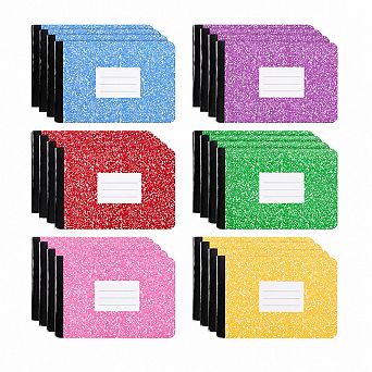 24-Pack Wide Ruled Mini Notebooks School Student Pocket Journals