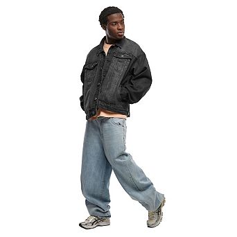 Build Your Brand Mens Boxy Denim Jacket