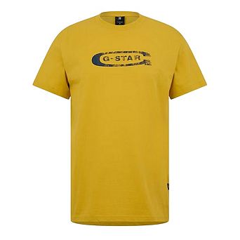 G-Star Mens Distressed Logo Regular T-Shirt